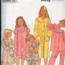 Simplicity Sewingi Pattern Gown, Jams and Robe, Size 3 4 5 6