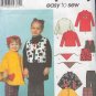Simplicity Sewing Pattern 9414 Girl's Pant, Top, Vest, Cape and Bandana, Size 6 mos. -2 Yrs.