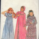 Butterick Sewing Pattern 3990 Robe with hood and night gown in two styles, Size Child's 10