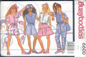 Butterick Sewing Pattern 6600 Top, Shorts, Pants and Skirt, Sizes 12 14