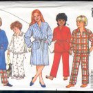 Butterick Sewing Pattern, 6974 Pajamas and Robe for sizes 12 14 Child