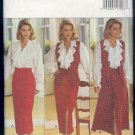 Butterick Sewing Pattern 3078 Feminine Blouse, Vest and straight and full skirts, Size 6 8 10