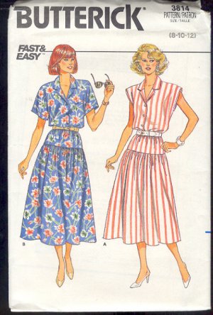 Butterick Sewing Pattern 3814, Blouse and Skirt with variations, Size 8 - 12