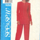 Butterick Sewing Pattern 5252 Tunic and Pants, Size 12 14 16