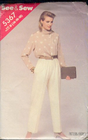 Butterick Sewing Pattern 5367 Blouse, Trousers and Scarf, Size 14 16 18