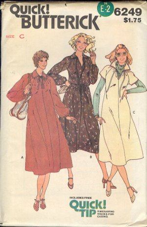 Butterick Sewing Pattern 6249 Full Dress with varitions, Size Medium