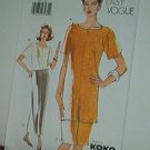 Vogue Sewing Pattern 9886 by Koko Beall, Tunic, Crop top and skirt in two lengths, Size 6 8 10
