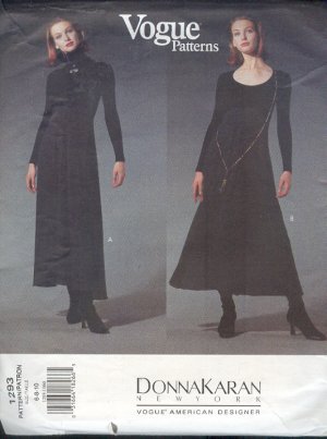 Vogue Sewing Pattern, 1293 Donna Karen DKNY Body Suit with attched dress, Size 6 8 10