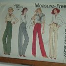 Vogue Sewing Pattern 1798 Pants for any body, fitting instructions, Size 30 waist