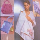 Vogue Sewing Pattern 7189 Two Stoles and three sweet handbags.  One size