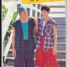 Simplicity Sewing Pattern 0652 Hooded best shirt, shorts , unisex, Sizes 30-48" chest
