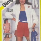 Simplicity Sewing Pattern 5551 Drawstring jacket, swim suit, top, shorts and pants, Size 12