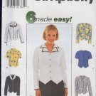Simplicity Sewing Pattern, Wesket Blouse with variety of collars, Size 8 10 12