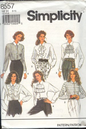 Simplicity Sewing Pattern 8557 Six Blouses, Size 8 - 10