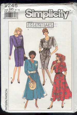 Simplicity Sewing Pattern 9246 Handsome  Shirtwaist dress in four versions, Size 6 - 14