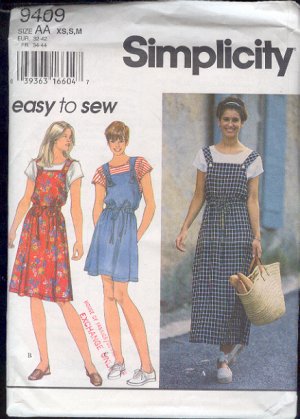 Simplicitiy Sewing Pattern 9409 Jumper in three lengths, Size 6-16