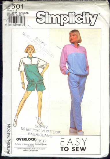 Simplicity Sewing Pattern 9501 Top, Pants and shorts, Size 6-24