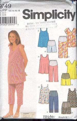 Simplicity Sewing Pattern, Maternity Wardrobe, Size 4 - 10