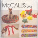 McCalls Sewing Pattern, 0012 Accessories, Apron, gifts, and dog gear, One Size