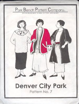 Sewing Pattern, Park Bench Pattern Co. #7, Top and Skirt and Jacket, Sizes bust 49"