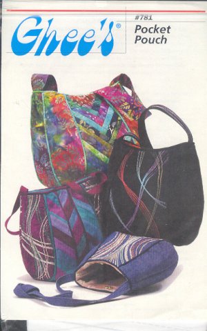 Sewing Pattern, Ghee's 781 Pocket Pouch, Includes 2 magnetic snaps, Sizes S M L
