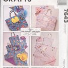 McCall's Sewing Pattern 7643, Versatile Tote with accesssories, One Size