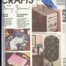 McCall's Sewing Pattern 6278, Garment, pouchettes, sewing roll up, tote, one size