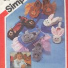 Simplicity Sewing Pattern 6231 Slippers in 4 styles for Adults (kids not included)