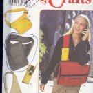 Simplicity Sewing Pattern, Three bags and cell phone holder, good for travel, One size each.