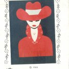 Sewing Pattern, Ultra Delight Applique'  Cowgirl, One size
