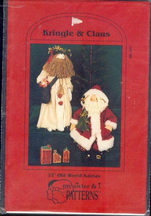 Sewing Pattern, My Sister & I Patterns, Kringle and Claus Dolls 22"