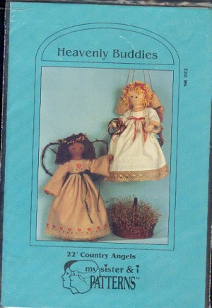 Sewing Pattern, My sister and I Patterns, Heavently Buddies Country Angels, 22" dolls
