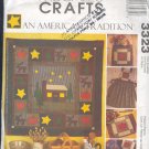 McCall's Sewing Pattern 3323, Cabn and Moose Quilt and pillows, one size