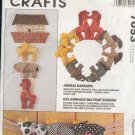McCall's Sewing Pattern 7053, Noah's Ark, Animals in wreath and as a wall hanging, One Size