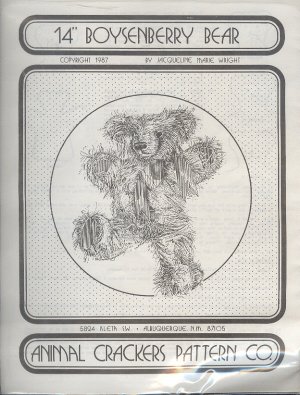 Sewing Pattern, Animal Crackers, 14" Boysenberry Bear