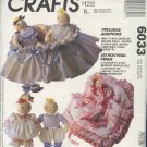 Sewing Pattern, McCall's 6033, 15" Dolls, clothes, bibs, diapers, quilt, bassinette
