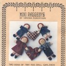 Sewing Pattern, Osage Country Quilts, Mini Raggedys 6" and 8" as garlands too