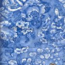 Sewing Fabric Cotton Blue Roses 2 yds X 44"   No. 128