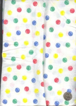 Sewing Fabric Cotton Dots on White 4 yds X 44"  No. 135