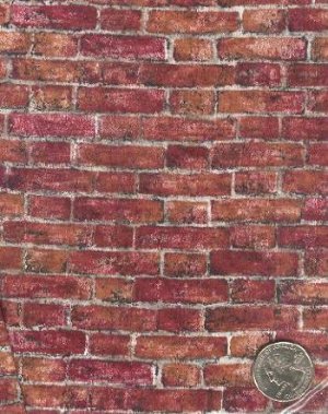 Sewing Fabric Cotton Bricks 1 yd X 44" Neat  No. 113