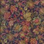 Sewing Fabric Cotton Brown Paisley  type flowers 2 yds X 44"  No. 118