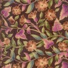 Sewing Fabric Cotton Brown flowers 1.75 yds X 44  No. 107