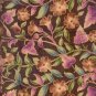 Sewing Fabric Cotton Brown flowers 1.75 yds X 44  No. 107