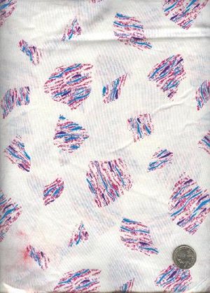 Sewing Fabric Cotton Geometric on white 3 yds X 44"  No. 154