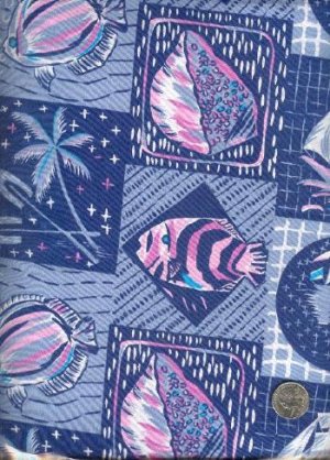 Sewing Fabric Cotton Hawaii print, 3 yds X 44"  No. 146