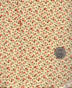 Sewing Fabric Cotton Small Print Orange & Yellow  No. 204