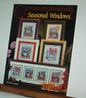Cross Stitch Patterns - Four Designs - SEASONAL WINDOWS