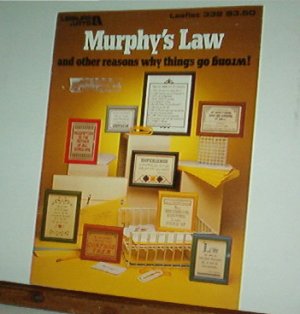 Cross Stitch Patterns, Murphy's Law, 16 silly sayings