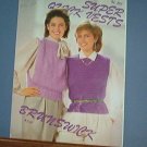 Knitting Pattern, Brunswick 853 Super Quick Vests for women