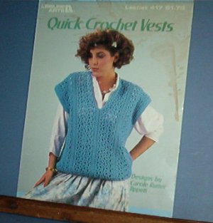Crochet Patterns, Quick Vets, 4 designs for women, neat